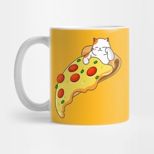 Cat and Pizza Mug